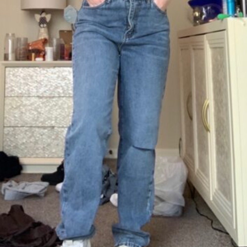 Shein boyfriend jeans, high waisted